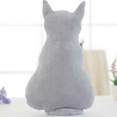 適合擁抱的貓咪造型抱枕, 灰色