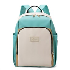 JH Company 雙色拉鍊口袋後背包, 薄荷綠