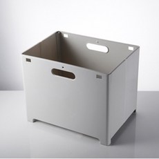 러브트리스 욕실 세탁실 벽걸이 접이식 수납 박스 소형 7.7L, 그레이, 1개