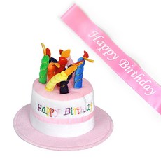 PARTYSHOW 生日蛋糕帽, 粉色的, 1套