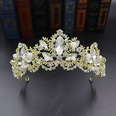 LUNA GLAM 自助婚禮公主水晶皇冠 H213, 1個, 金色