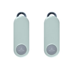 씨밀레 옷걸이 정리 벽걸이 접이식 멀티 홀더 행거 6 x 17.7 x 3.3 cm, 그린, 2개