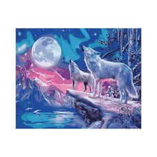 Play about 狼和奧羅拉 DIY 傑作繪畫套組 40 x 50cm, 混色