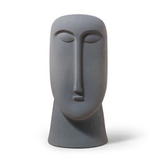 摩艾石像陶瓷花瓶 灰色 YT_RA149, 單一顏色