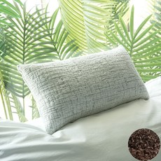 숙면예감 맑음 낮잠 숙면 메밀 베개, 화이트그레이, 1개