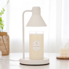 the Sweet Candle 香氛蠟燭+香氛蠟燭融蠟燈 白色+燈泡 2入, 5 Lemon Lavender, 白色