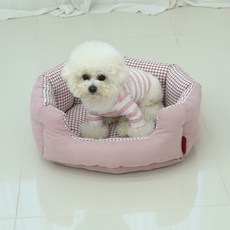 레드퍼피 반려동물 버플라 팔각 방석, 핑크, 1개