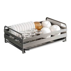 요고모지 304 스테인레스 식기건조대 본체, 그레이, 1개, 1단