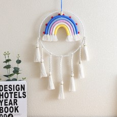 알로데 요정 무지개 벽장식 마크라메 드림캐쳐, B 03