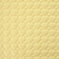 코튼빌 DTP 대폭 면20수 바이오워싱 하트누빔 패딩원단, 레몬드롭