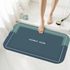 피어니스트 부드러운 속건성 흡수 욕실 발매트 40 x 60 cm, 네이비, 1개