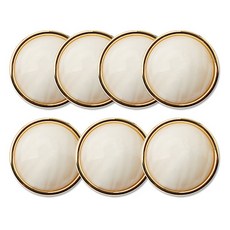 Button King 東大門鈕扣王 金屬Calli組合鈕扣 25mm, 白色G, 7個