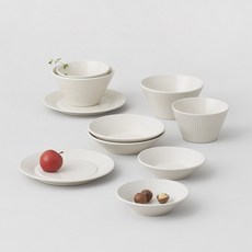 LENANSE Hygge 雙人餐具組 10件組, 10種餐具, 奶油色