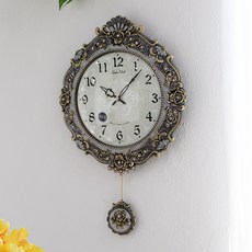 무소음 장미와인 주물 추벽시계 HSC-517P, 보라