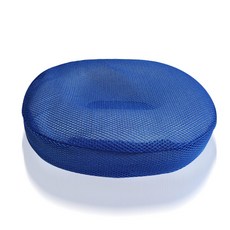 심플디자인 메모리폼 매쉬 도넛방석, 블루, 1개