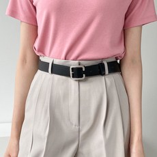 티앤쿠키 무광 실버 클래식 벨트 DT0098 3cm