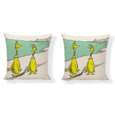 귀여운 데일리 카툰 캐릭터 쿠션커버 2p