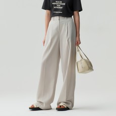 MIND BRIDGE 女款單褶寬版西裝褲 MZPT3201