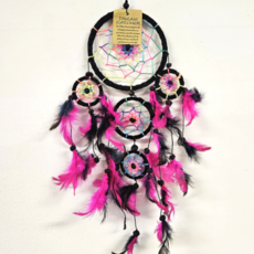 쿠칭아일랜드 발리 핸드메이드 네온 드림캐쳐, 핑크