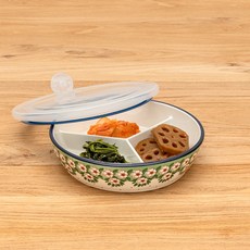 MAISON OBJET Praca波蘭風圓形3格分裝盒, 蜜桃粉, 1個