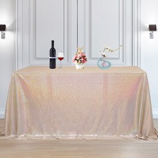 마켓감성 생일 웨딩 파티 식탁보, 샴페인, 1개