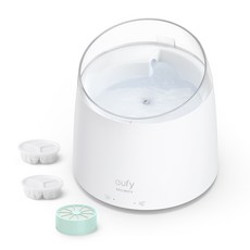 eufy 寵物低噪音自動濾水器 1.5L+替換濾芯, 白色的, 1套