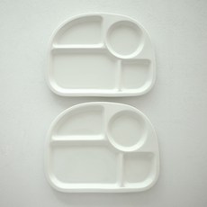로코리빙 도자기 식판 2p, 화이트