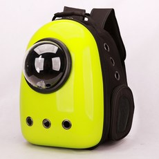 Jinho寵物透明膠囊移動後背包, 熒光黃黑色