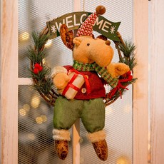 Sonio 花圈懸掛式聖誕室內裝飾, 1個, 03 懸掛魯道夫