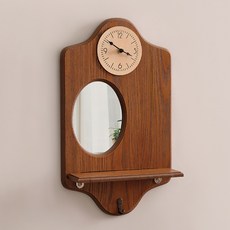 Mirnoa 復古樹造型鑰匙壁掛收納盒時鐘 MMM3468, B款