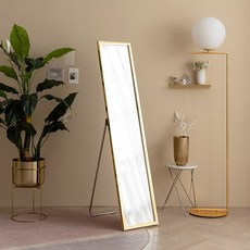 삼익가구 샌드 거치대형 와이드 전신거울 소형, 골드