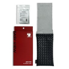 EASYVIEW 防霧一體式皮革眼鏡盒 + 防霧補充用眼鏡布套組