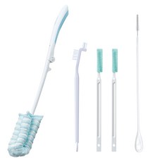 mameita 折疊杯海綿刷 + 保溫瓶蓋專用清潔刷 + 吸管清潔刷套組, 1套, 混色