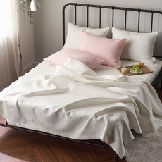 May人造絲直線絎縫床墊, 白色的