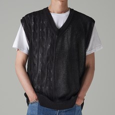 High Hoo男款半半針織背心
