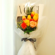 블뤼엔 비누꽃 보그패키지 모던 꽃다발, 오렌지, 1개