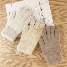 ROJI 따뜻하고 포근한 무지 니트장갑 3개 세트