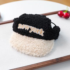 PASTEL PET 寵物紐約毛絨棒球帽, 黑色, 1個