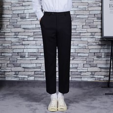 Townclo 男士防皺後鬆緊帶九分休閒褲