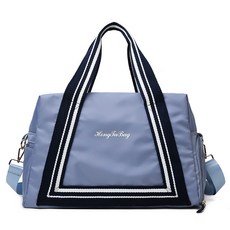 Trendy Cube便攜式肩背包圓點包運動包, 藍色