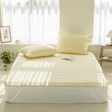 The Zari 奶油風空氣水洗絎縫床墊 固定帶型, 蜂蜜奶油