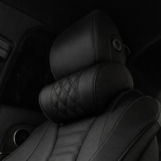 메이튼 차량용 리얼컬러 메모리폼 U자형 목쿠션, 1개, 블랙