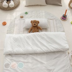 그래이불 국내 제조 순수 오가닉 선염 어린이 집 낮잠이불 기본 세트, 그레이