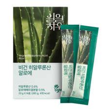 蘆薈玻尿酸果凍隨身包 14入, 280g, 1盒