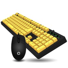 QSENN 大字體有線鍵盤+滑鼠組, SEM-KM, 混色, 一般型