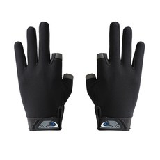 Tingall 露指釣魚手套, 黑色