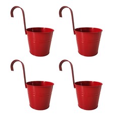 陽台掛鉤糖果桶懸掛花盆, 紅色