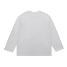 맨투고 남성용 20수 오버핏 긴팔 면 통기성 티셔츠