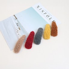 HARAROI 女童毛絨長條BB夾5件組