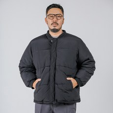 男款大尺碼簡約短版科技羽絨外套